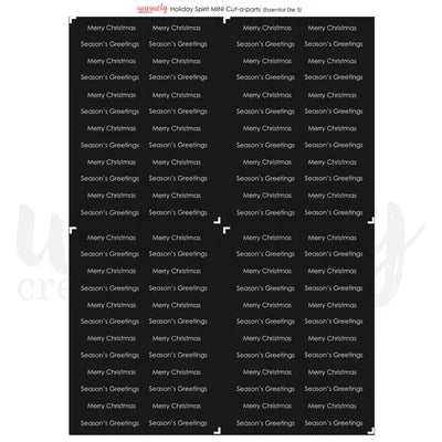 Uniquely Creative - Holiday Spirit Mini - Cut-a-part Sheet (Essential Die #5)