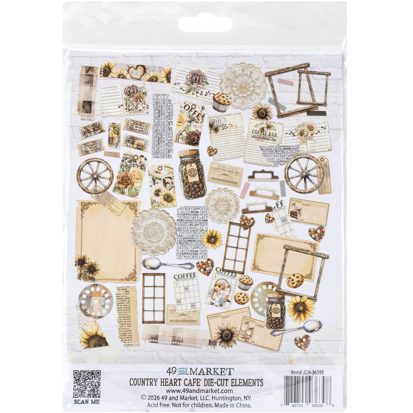 49 and Market - Die-Cut Elements - 73 pieces - Country Heart Cafe