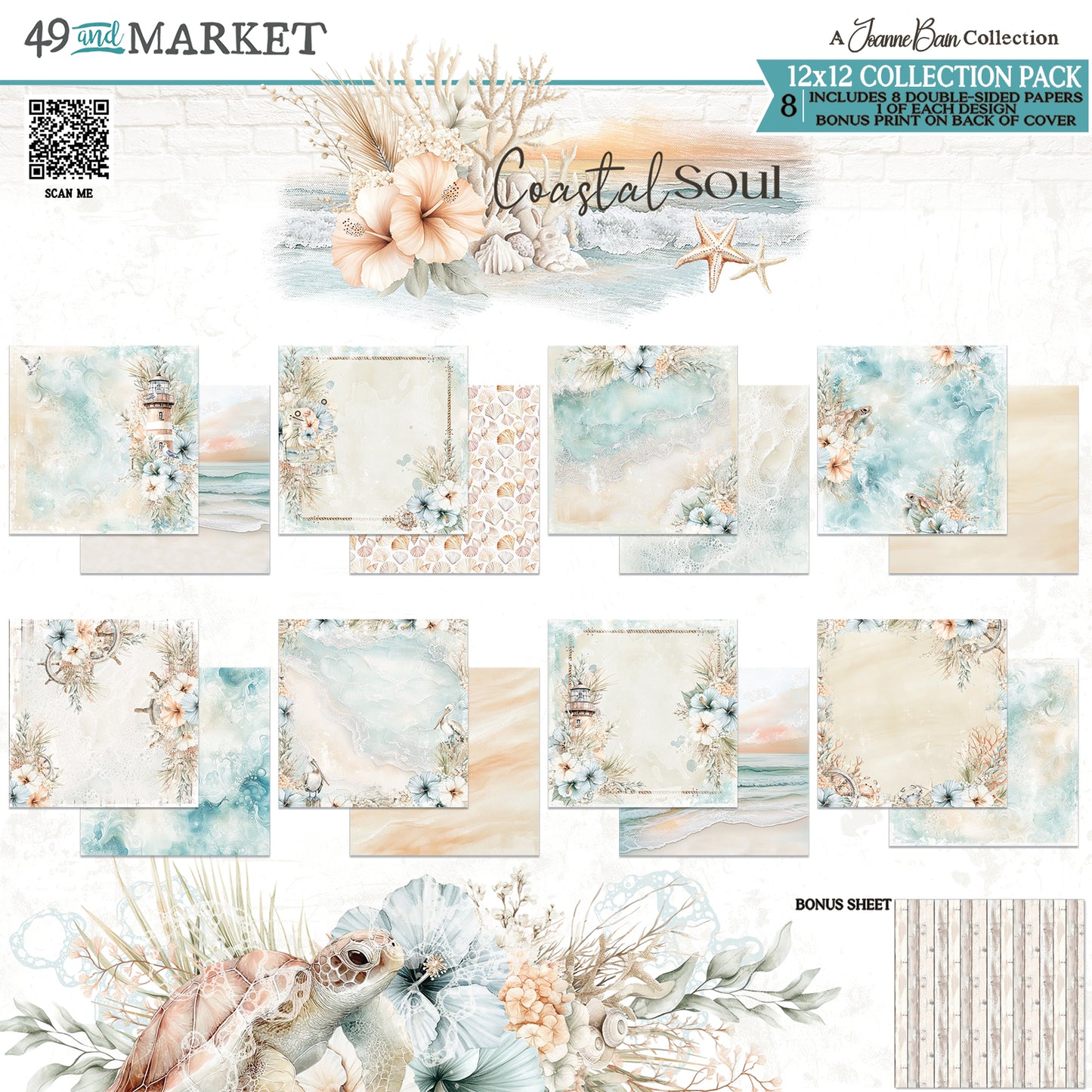 49 and Market - 12 x 12 paper pack - Coastal Soul