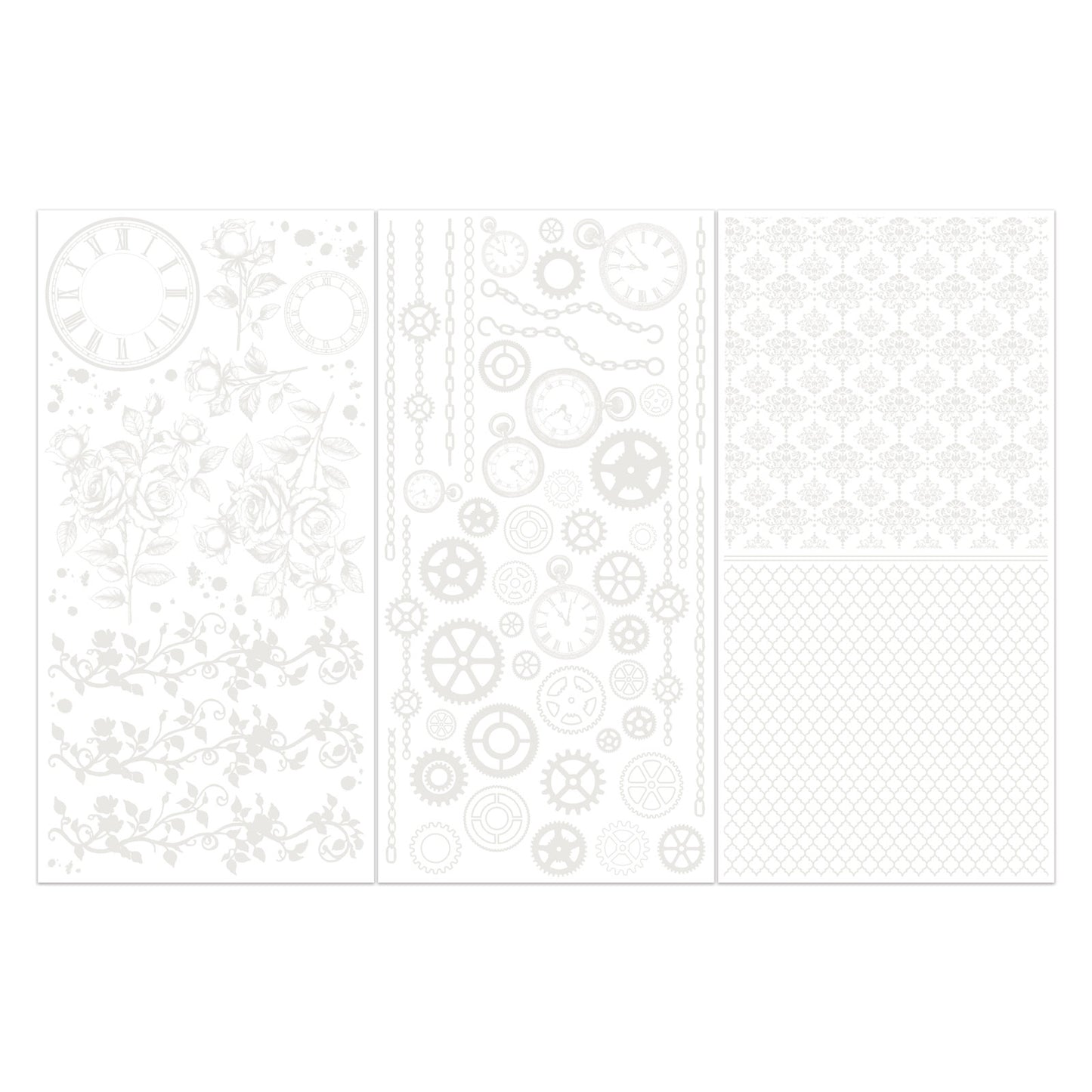 49 and Market - Rub On Transfers - Echoes of Time - 3 sheets white