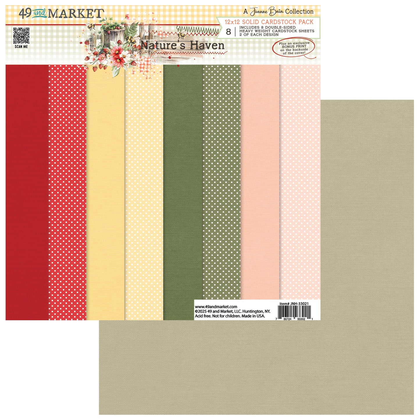 Natures Haven - 12 x 12 Solid Cardstock Pack