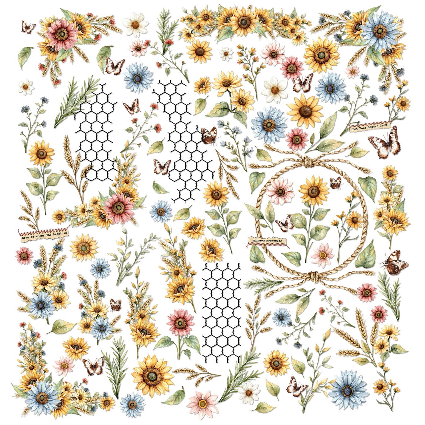 49 and Market - Laser cut Wildflowers - 115 pieces
