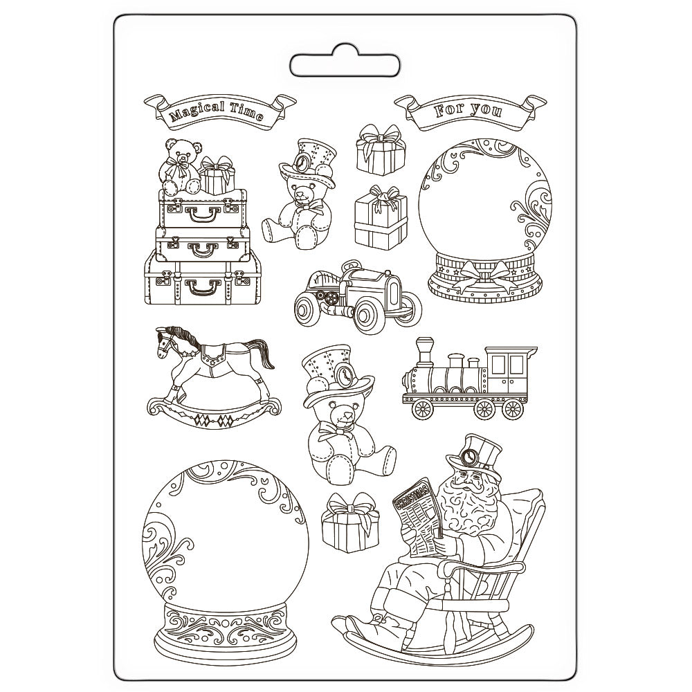 Stampera- Soft Mould A4 - Gear up for Christmas toys