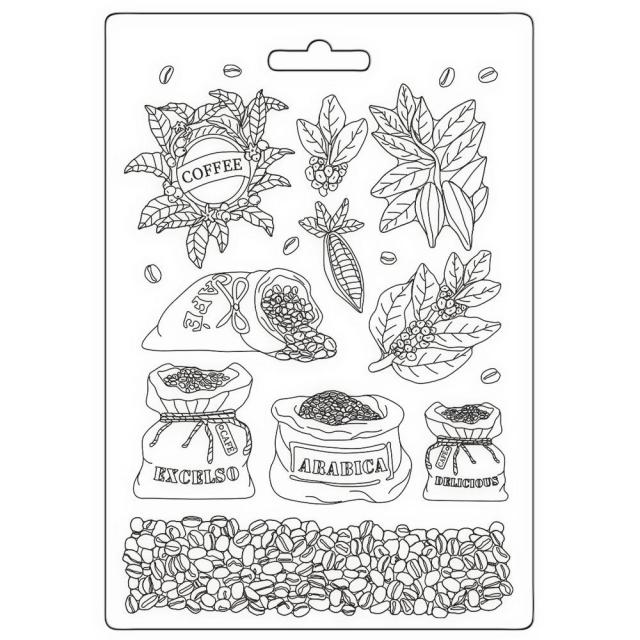 Stamperia - Soft Mould A5 - Coffee and Chocolate coffee