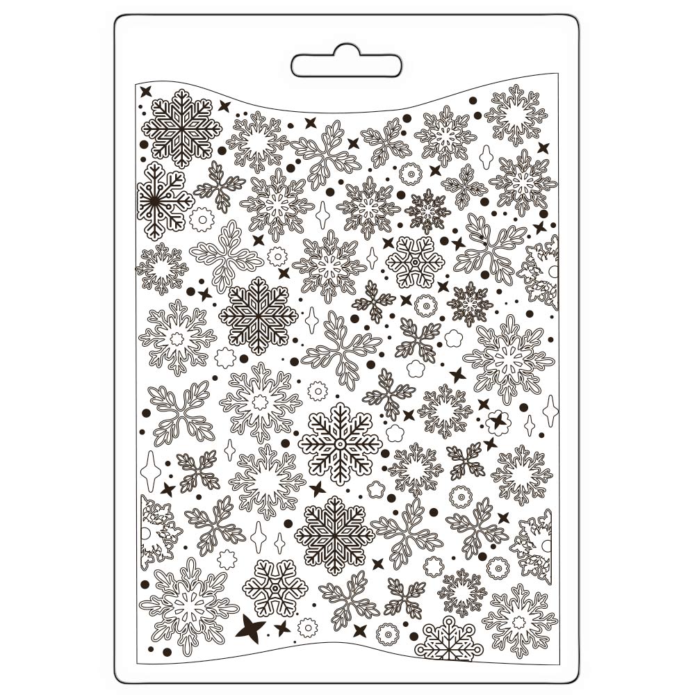 Stamperia - Soft Mould A5 - Create Happiness Dewdrops snowflakes