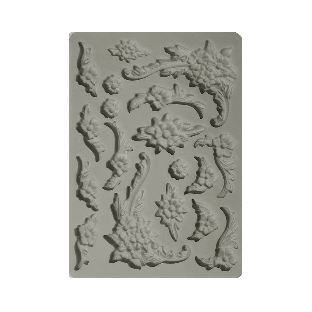 Stamperia - Silicon mold A5 -Precious Flowers Corners