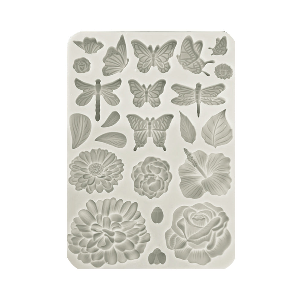 Stamperia - Silicon mold A5 - Butterflies and Flowers