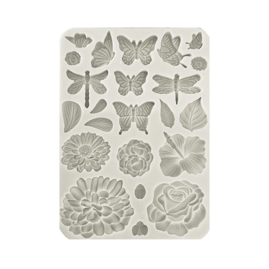 Stamperia  - Silicon mold A5 -  Butterflies and Flowers
