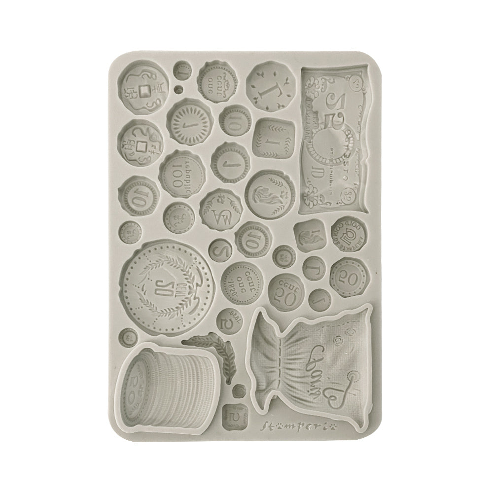 Stamperia - Silicon mold A5 - Venice city of art old coins