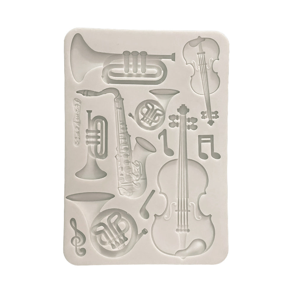 Stamperia - Silicon mold A5 - Symphony musical instruments