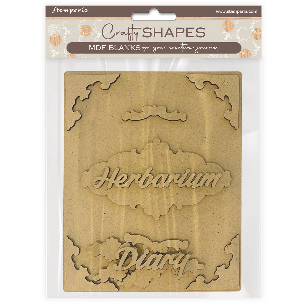 Stamperia - Crafty Shapes - Herbarium Silvae diary cover