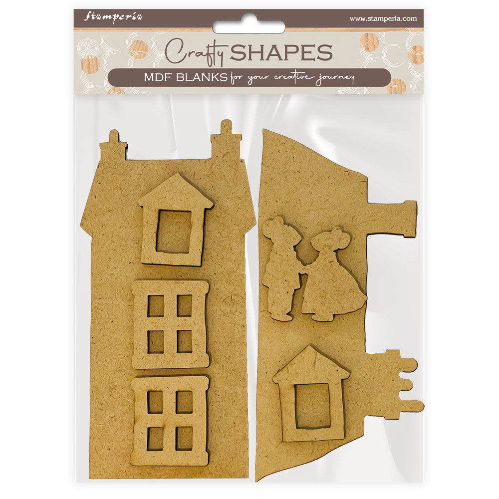 Stamperia - Crafty Shapes - Family plate and family hearts