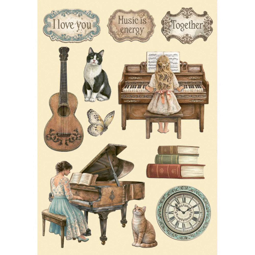 Stamperia - A5 - Wooden Shapes - Symphony