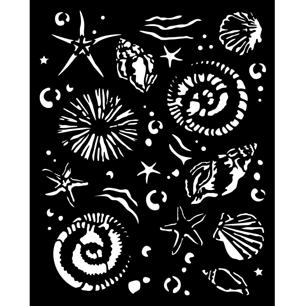 Stamperia - Mix Media Stencil - 20 X 25 Silent sea starfish