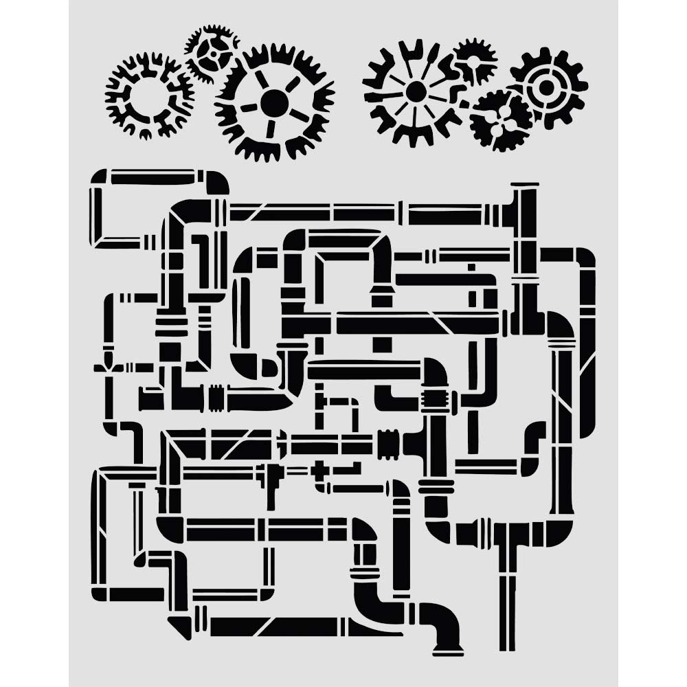 Stamperia - Mix Media Stencil - 20 X 25 Gardens of Time - Tubes