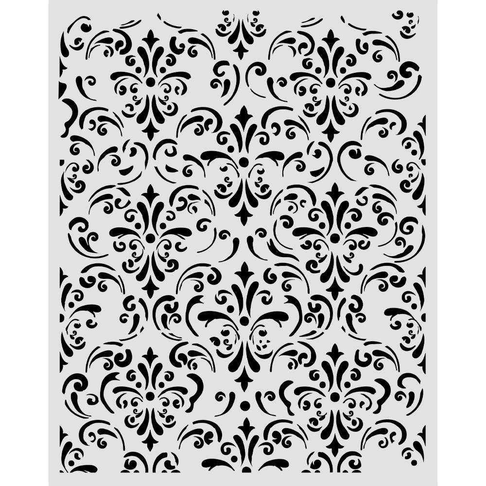 Stamperia - Mix Media Stencil - 20 X 25 Gardens of Time - wallpaper