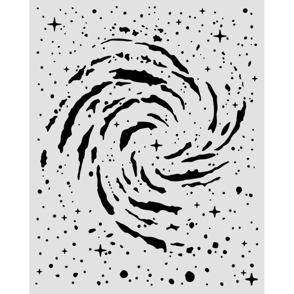 Stamperia - Mix Media Stencil - 20 X 25 Cosmos swirling nebula