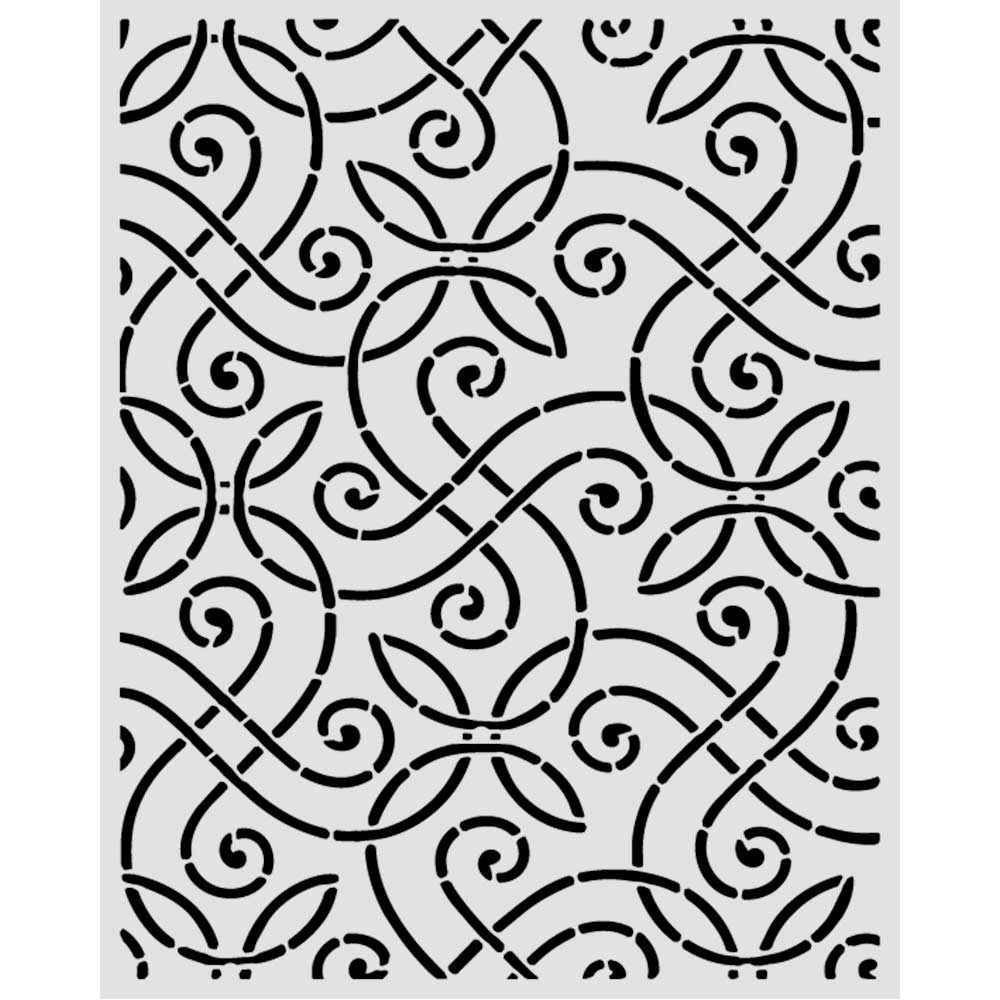 Stamperia - Mix Media Stencil - 20 X 25 Our Way artistic pattern