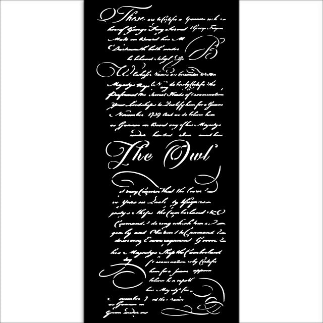 Stamperia- Thick Stencil 12 X 25cm- The Owl's House letter