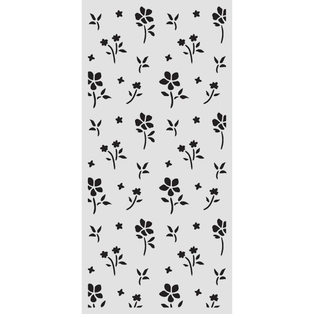 Stamperia- Thick Stencil 12 X 25cm- Family small flower pattern