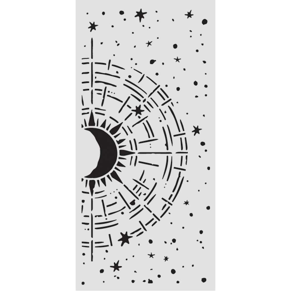 Stamperia- Thick Stencil 12 X 25cm- Secret Diary Cosmic Compass