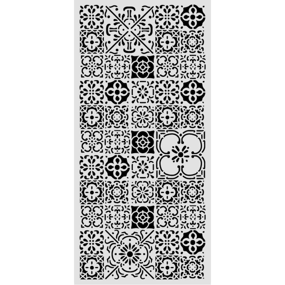 Stamperia- Thick Stencil 12 X 25cm- All Around tile