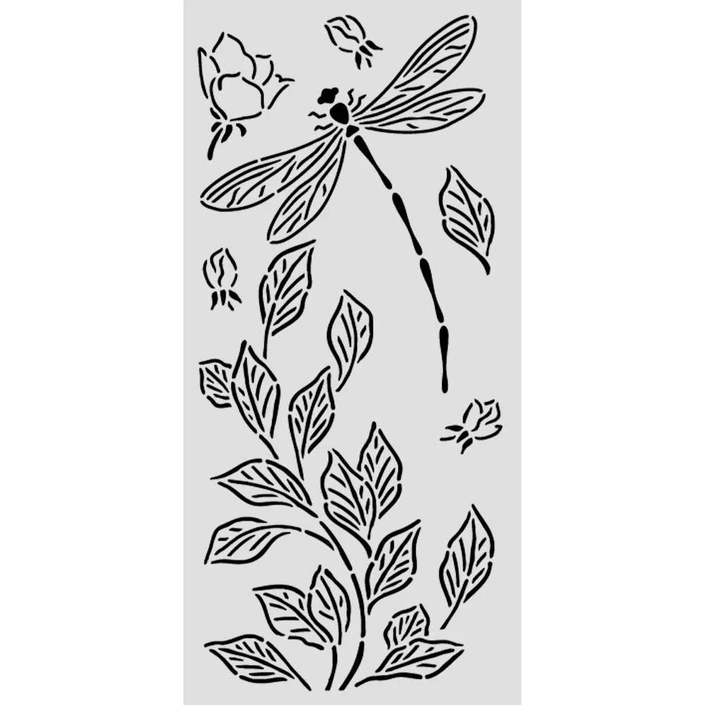 Stamperia- Thick Stencil 12 X 25cm- Wonderland Dragonfly