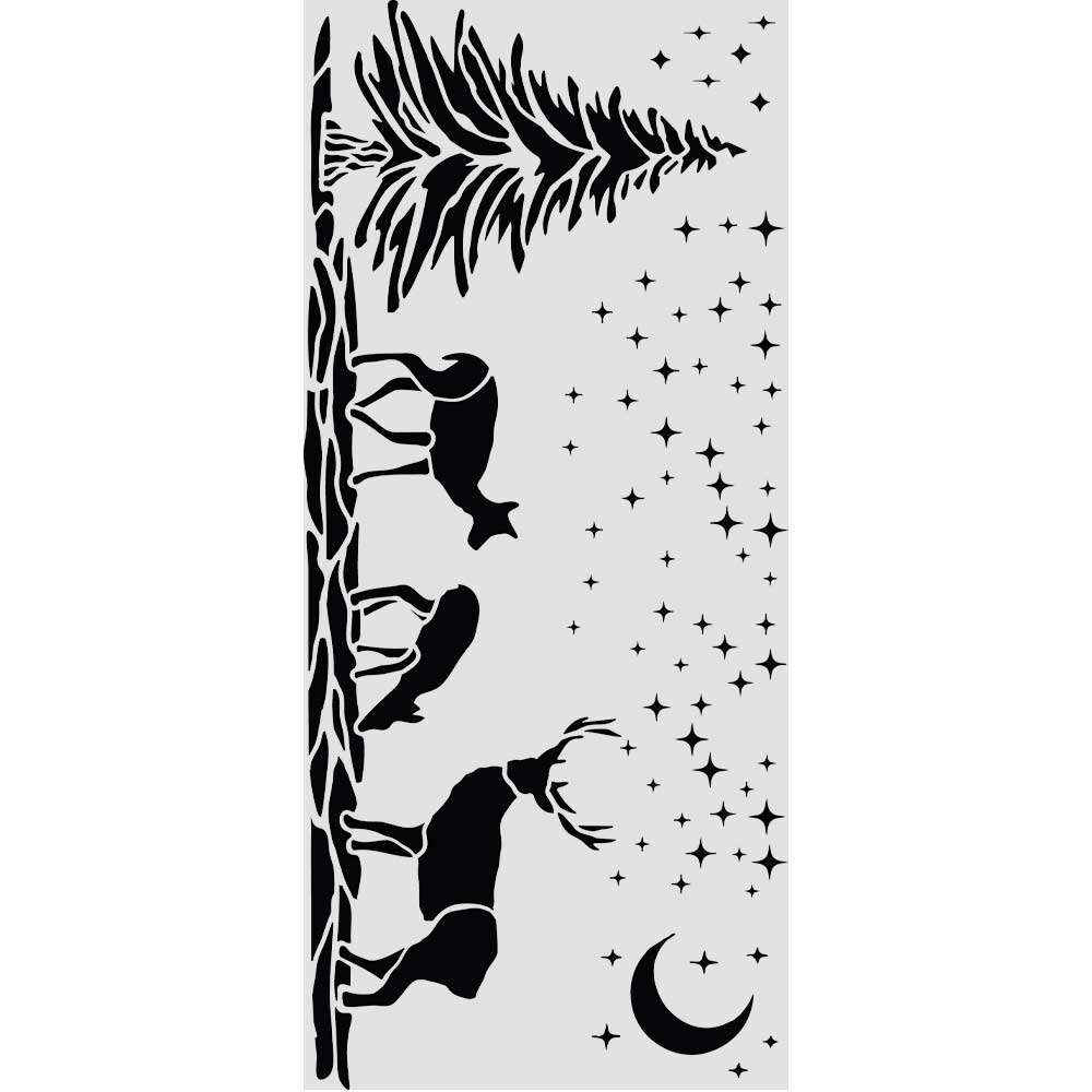 Stamperia- Thick Stencil 12 X 25cm- Christmas Deers