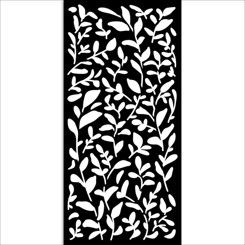 Stamperia- Thick Stencil 12 X 25cm- Secret Diary Leaves Pattern