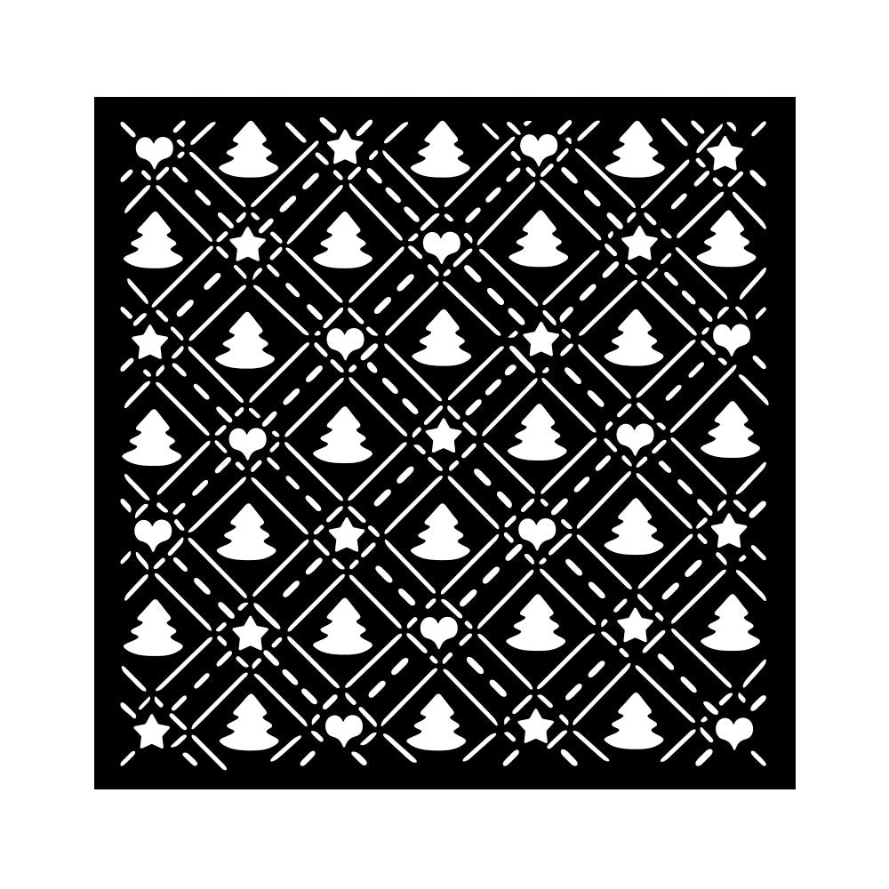 Stamperia - Mix Media Stencil - 18 X 18 - Candy Christmas Tree Pattern