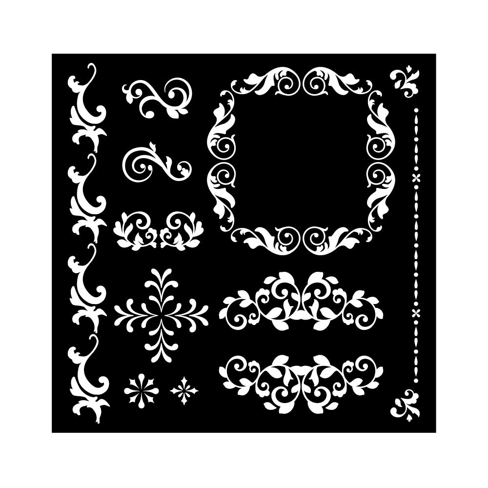 Stamperia - Mix Media Stencil - 18 X 18 - Precious frames