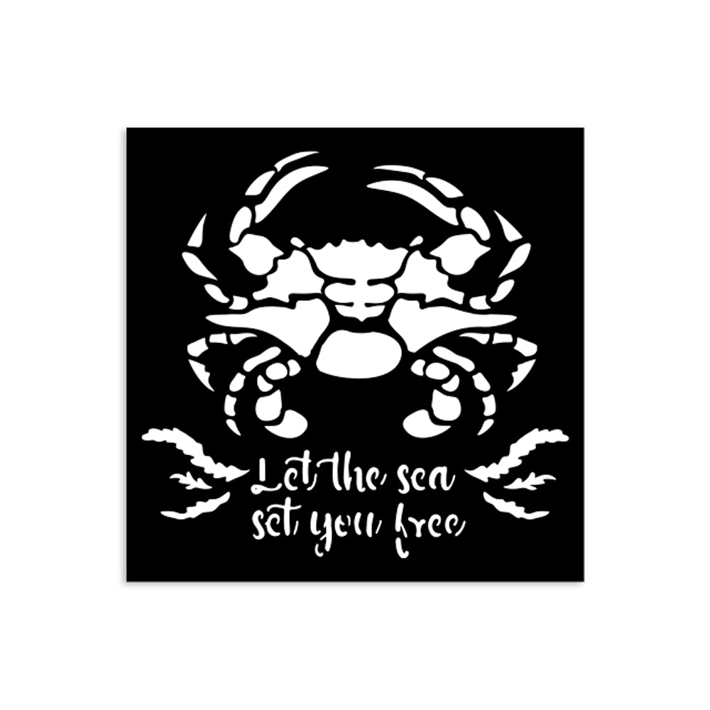 Stamperia- Thick Stencil 12 X 12cm- Silent Sea Crab