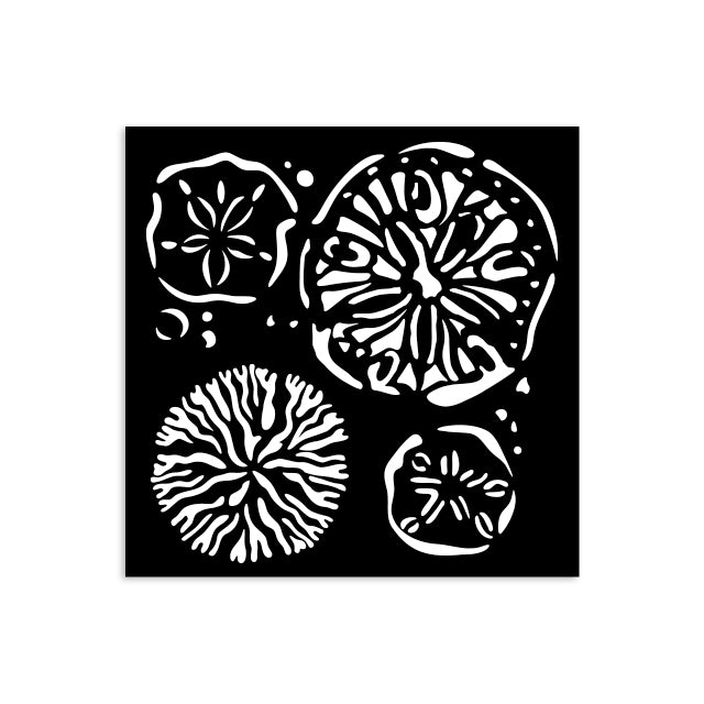 Stamperia- Thick Stencil 12 X 12cm- Silent Sea sponges