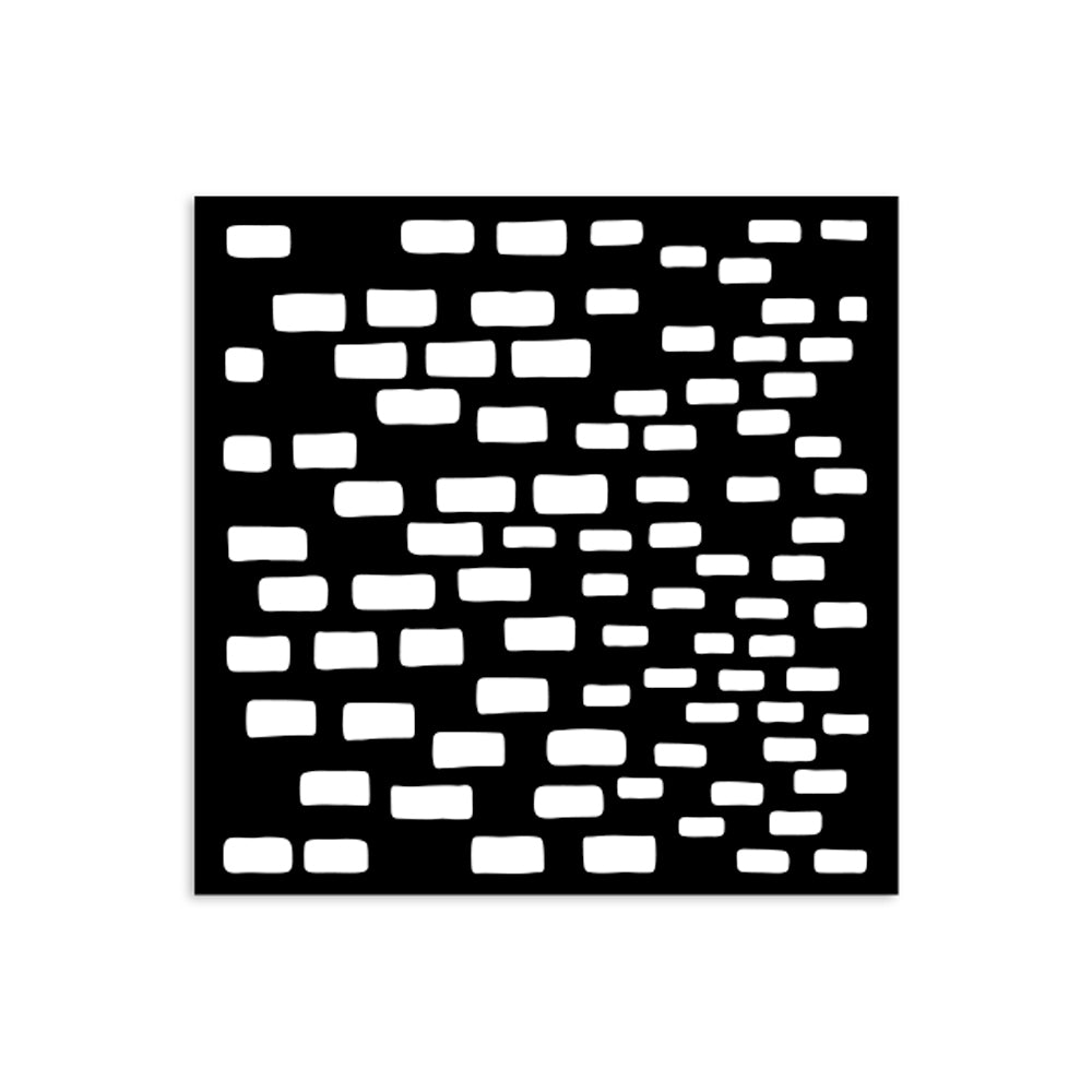 Stamperia- Thick Stencil 12 X 12cm- Silent Sea bricks pattern