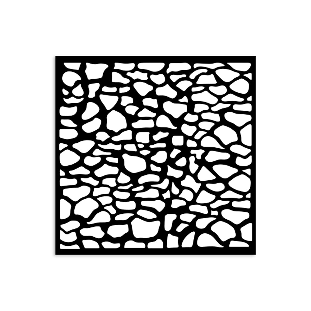 Stamperia- Thick Stencil 12 X 12cm- Silent Sea stones pattern