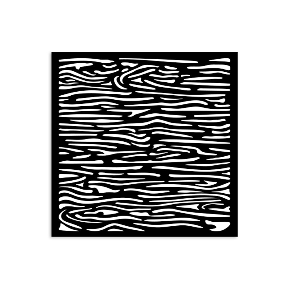 Stamperia- Thick Stencil 12 X 12cm- Silent Sea wood pattern