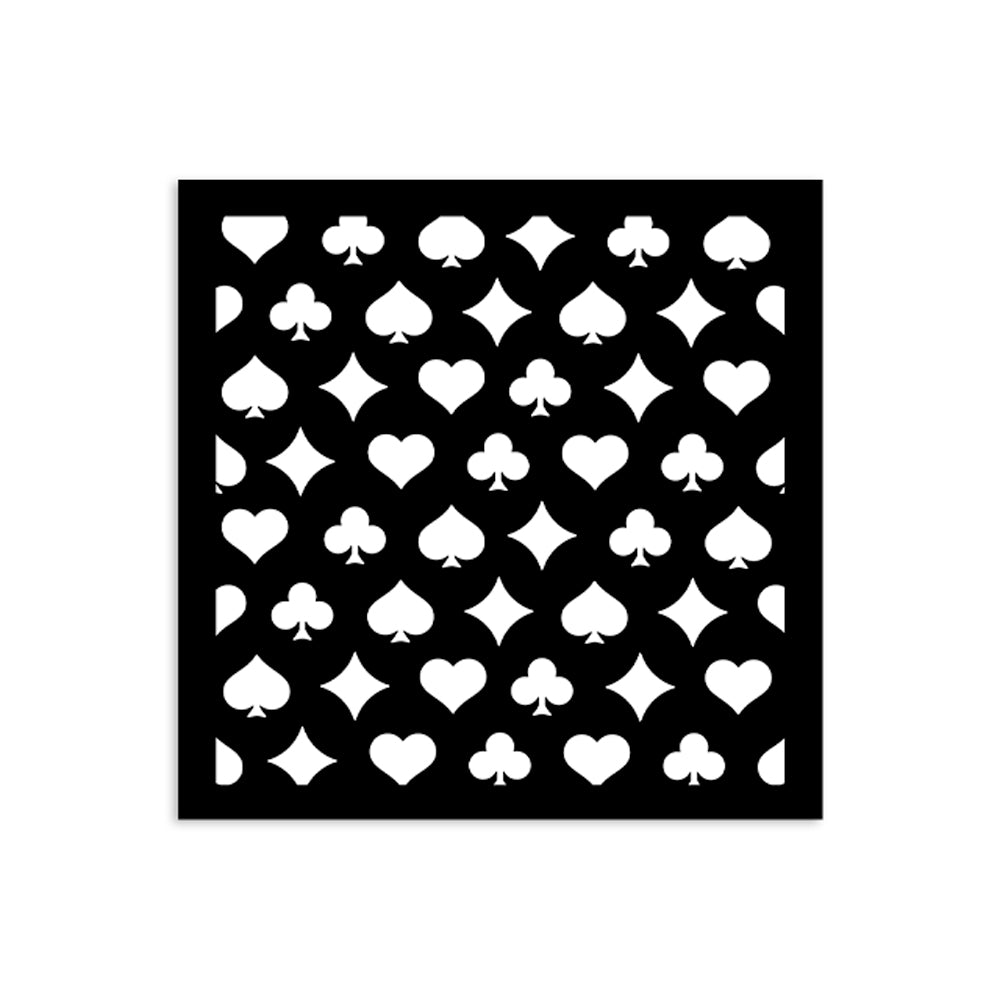 Stamperia- Thick Stencil 12 X 12cm- Alice in Christmas poker cards