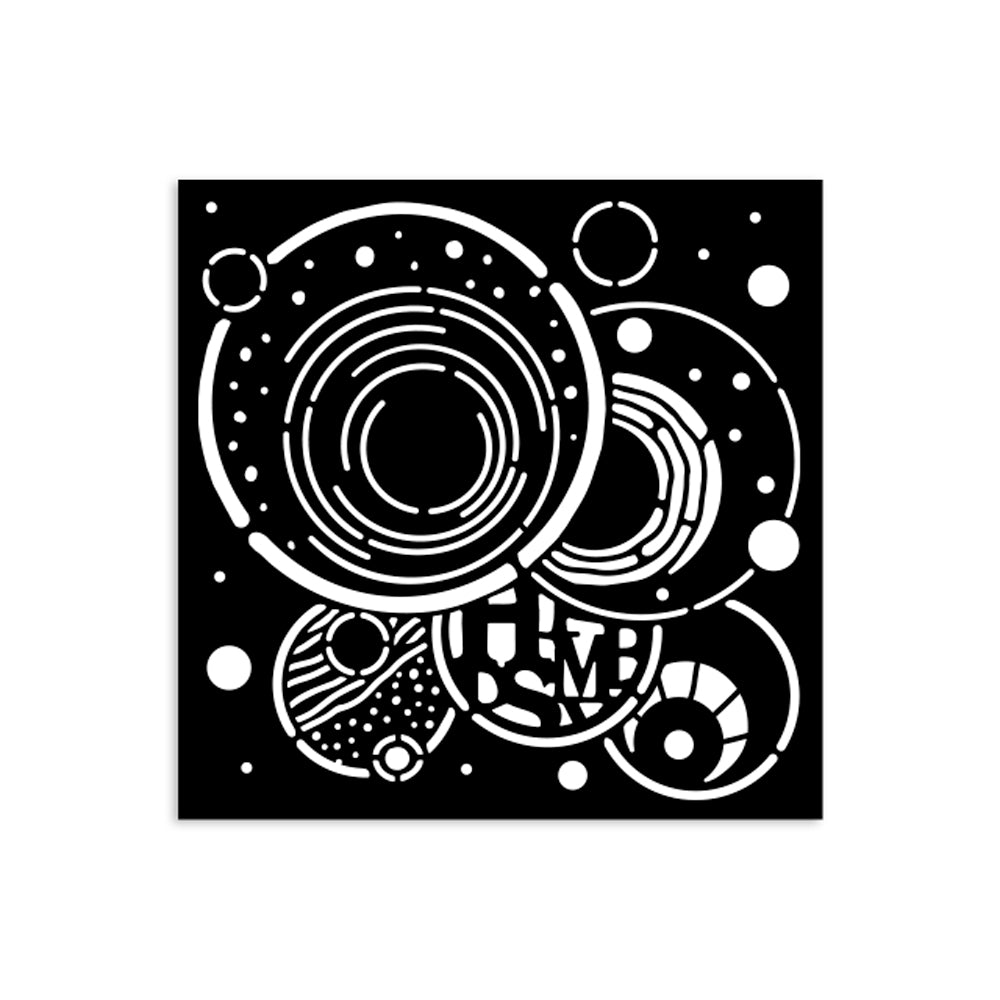 Stamperia- Thick Stencil 12 X 12cm - Furry Friends vibrant circles
