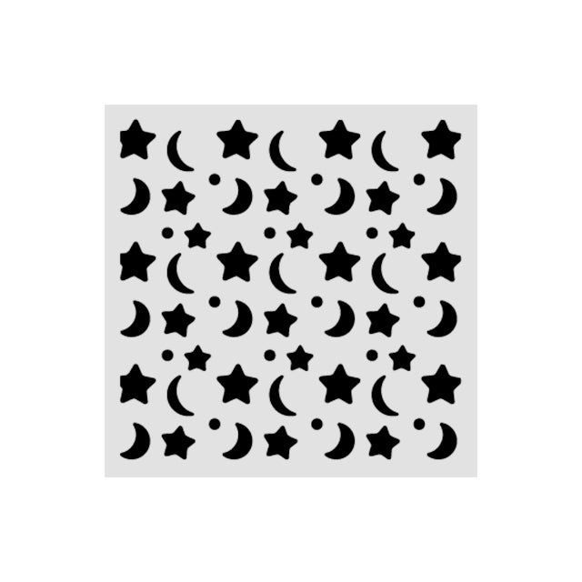 Stamperia- Thick Stencil 12 X 12cm - Baby Moon and Star