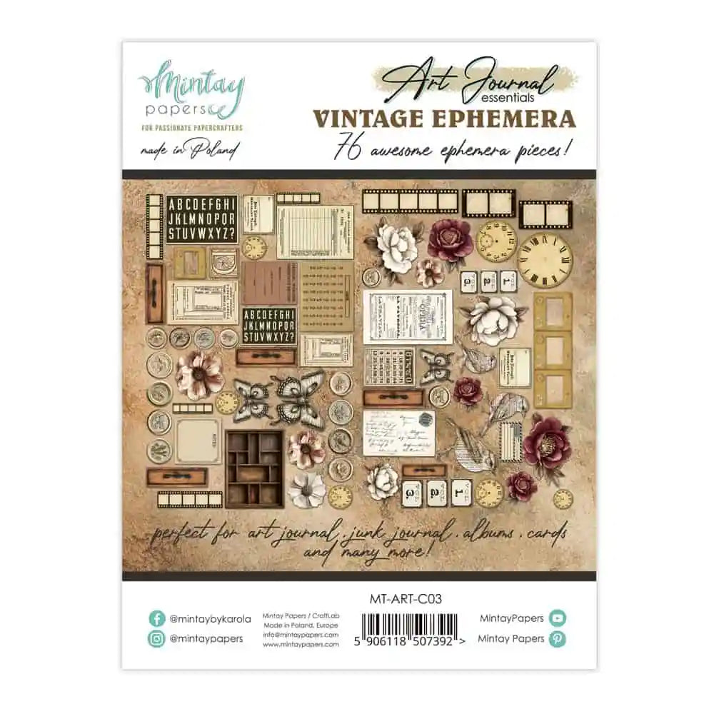 Mintay - Art Journal Essentials -Vintage Ephemera