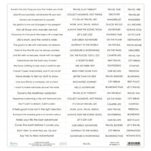 Mintay - Basic Sentiment Sheet 11 - Travel