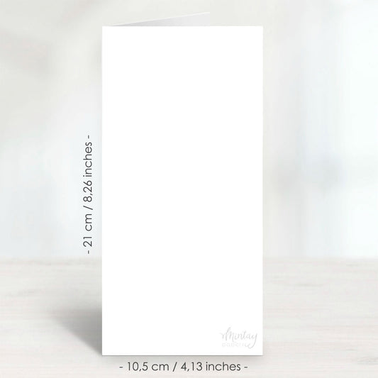 Mintay Basic - Greeting Card Base - 10.5 x 21cm / 4,13 x 8,26" - White