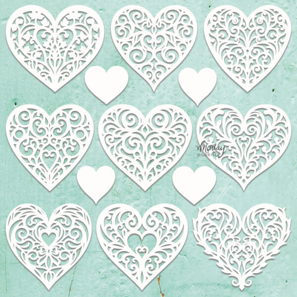 Mintay - Chippies Decor - Hearts Filigree