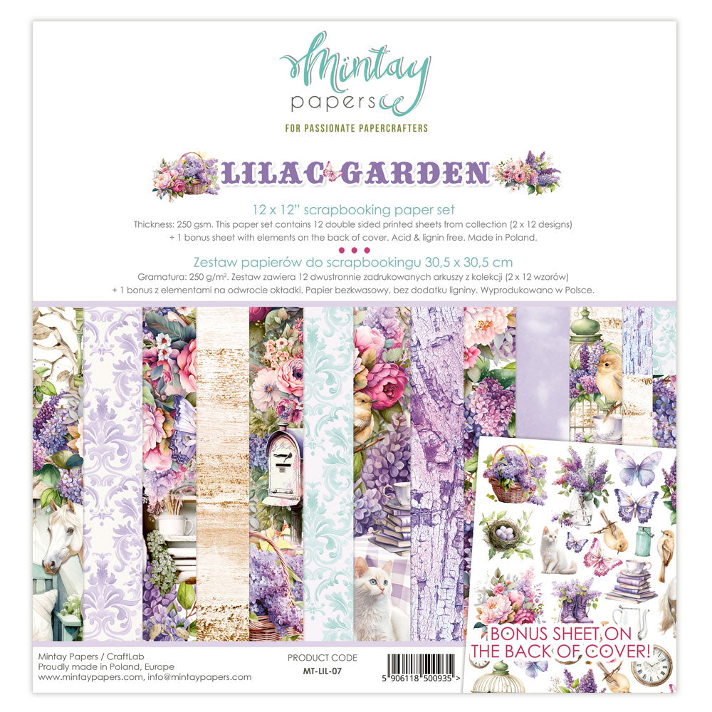 Mintay  - 12 x 12 Paper Pad - Lilac Garden
