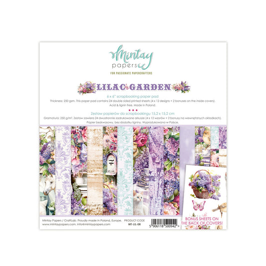 Mintay  - 6 X 6  Paper Pad - Lilac Garden
