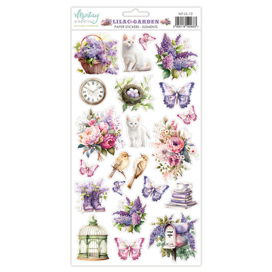 PRE ORDER - Mintay - Paper Stickers - Elements - Lilac Garden