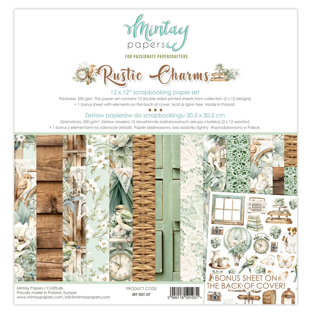 Mintay  - 12 x 12 Paper Pad - Rustic Charms
