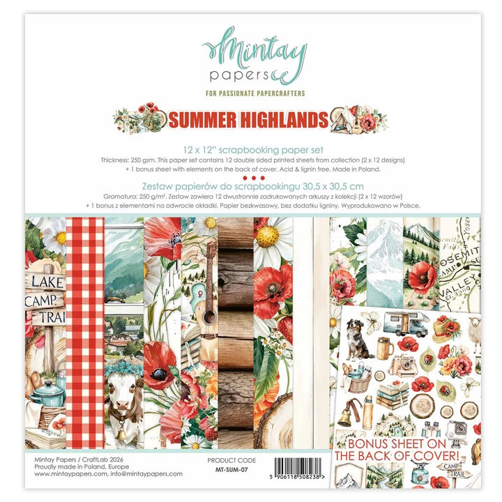 Mintay - 12 x 12 Paper Pad - Summer Highlands