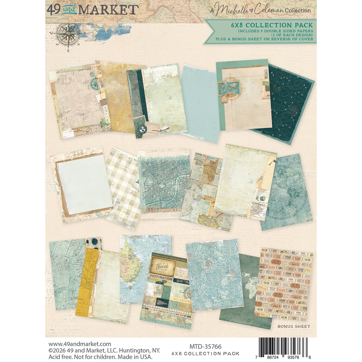 49 and Market - 6x8 Papercraft Essentials - Travel Diaries