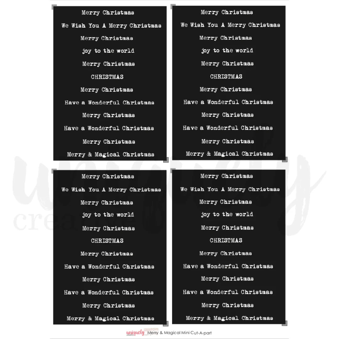 Uniquely Creative - Cut-a-part Sheet Mini - Merry & Magical
